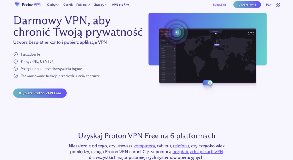 Darmowy Proton VPN